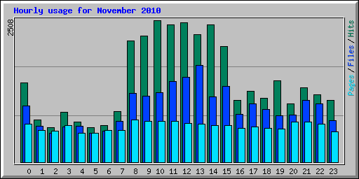 Hourly usage for November 2010