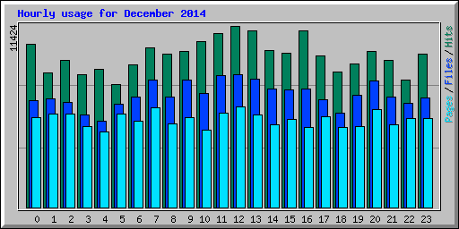 Hourly usage for December 2014