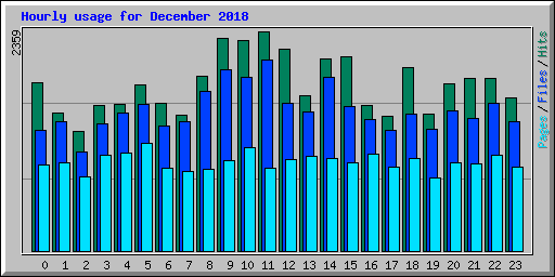 Hourly usage for December 2018